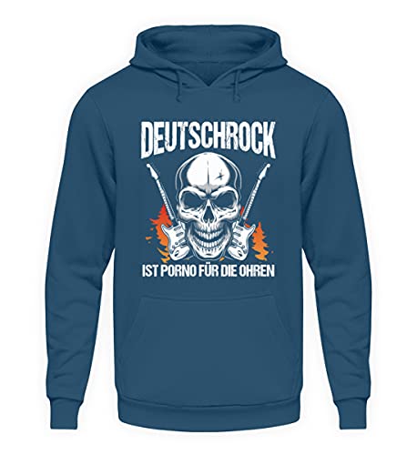 Sweat à capuche Deutschrock ist Porno bleu ciel coupe unisexe avec poche kangourou