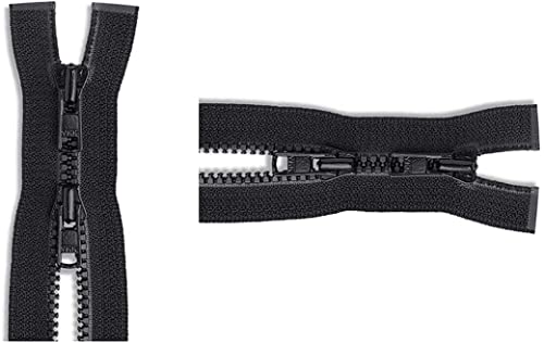 Fermeture éclair séparable légère YKK noire double curseur 91cm