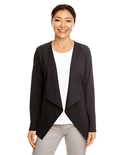 Devon & Jones Ladies' Perfect Fit™ Draped Open Blazer L BLACK