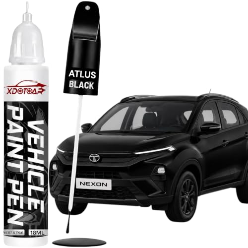 Image of xdotoar Car Touch Up Paint Pen for Tata Nexon ATLAS BLACK | Factory Color Matched 2K Paint Technology | Car Scratch Remover & Paint Chip Repair | Quick Dry Formula | Rust Protection | 18ml