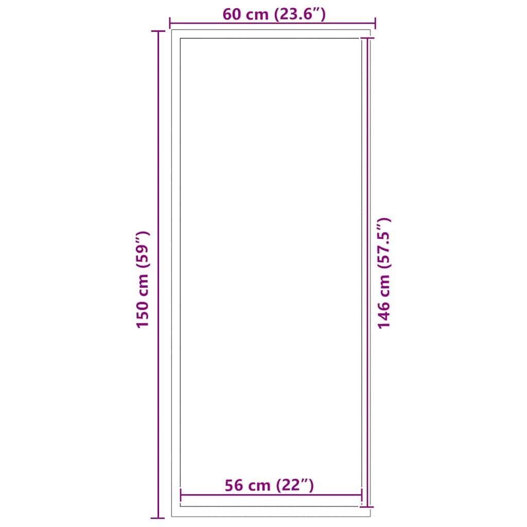 Braun Zerbino 60 x 150 cm in robusto polipropilene con fondo in PVC antiscivolo, per corridoio, terrazza coperta e ingresso