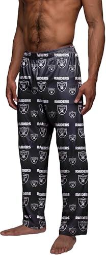 FOCO Las Vegas Raiders Men's Scatter Pattern Pajama Lounge Multi Color Pants2