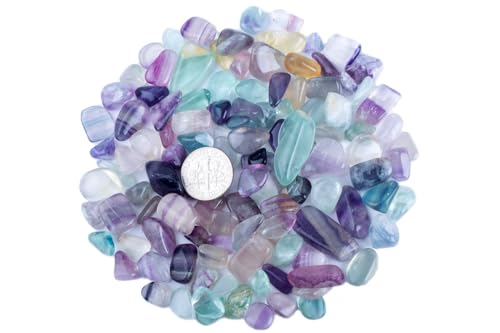 Image of ZenQ 1 lb Crystal Chips, Tumbled Stone Chips for Crafts | Polished, Undrilled Gemstones for Resin Art, Vase Filler, Plant Decor, Candle Making, and DIY Projects