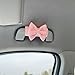 2 PCS Car Inside Roof Handle Covers, Cute Bow Car Accessories for Women with Kawaii Decoration, Anti-Slip Vehicle Interior Door Pull Protector for Truck SUV, Anti-Scratch Universal Wrap (Pink)