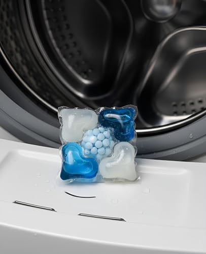 Image of Laundry Detergent Pods 5-in-1, 30 Washes | Tough Stain Remover, Fabric Care & Odour Removal | Ocean Fresh Fragrance | 1 Pod = 1 Wash (Up to 5kg Load) | Front & Top Load Washing Machines