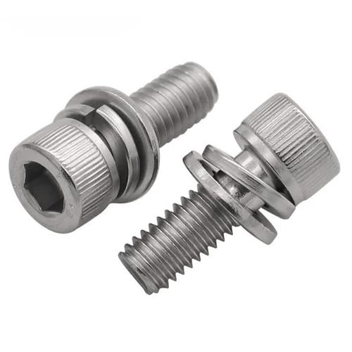 GATI EXPORTS M2 Stainless Steel Socket Head Cap Screw, 2mm Diameter, Grade 304, with Nut and Washer (10, M2x6mm)-image-15