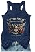 250 Anniversary USA Tops for Women America 250 Merchandise Shirts 4th of July Outfits 1776-2026 Eagle Graphic Tank Tops(250th Eagle Blue,Medium)