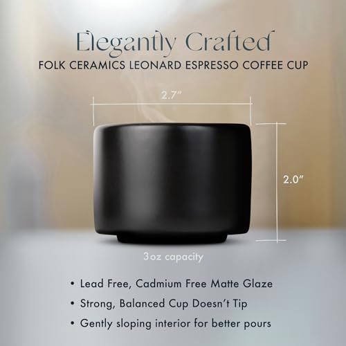Folk Leonard Espresso Cups Matte Black thumbnail 4