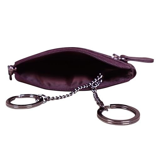 Image of Calfnero Genuine Leather Card Holder & Key Case for Men & Women | Slim Wallet with Zipper Pocket, Card Slots & Key Chain | Compact Travel Organizer