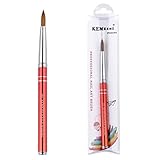 KEMEISI New #8#10#12#14#16 Kolinsky Sable Brush Acrylic Nail Art Brush Two Lines Red Metal Acrylic Salon (#8)