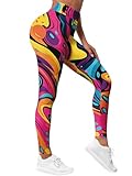 SHARTKL Leggings for Women Printed Funny Gym Womens Yoga Pants Graffiti Legging Athletics Pants, Wlg-024636