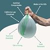 EcoSafe-6400 HB4460-85 Certified Compostable Bag - 44x60 Green Bags for 60 Gallon Bin - Extra Strong Leak, Puncture and Tear Resistant Food Scraps Bin Liners, Pack of 60