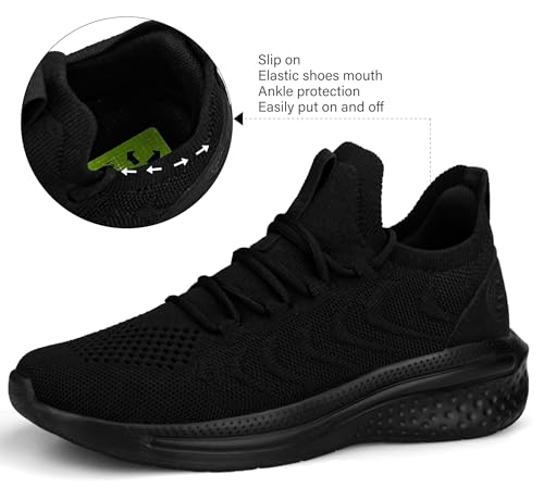 Image of Pujcs Mens Tennis Shoes Slip on Sneakers Ligthtweight Wlking Running Shoes for Work Gym Workout Sports Atheletic