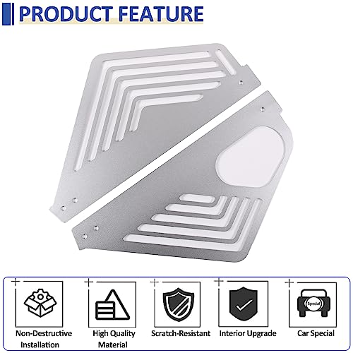Image of Daeiclru Engine Bay Panel Cover Compatible with Chevrolet Corvette C8 2020-2023, Aluminium Engine Protector Splash Shield, Left Right Engine Case Guards (Silver)