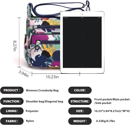Image of MOCA Womens Nylon Crossbody Sling Bag for Women - Lightweight, Durable, Stylish Shoulder Bag for Teens, Women Office, Travel & Everyday Use