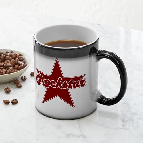 Taza Mágica Rojo Estrella Rockstar de Cerámica 11 oz miniatura 6