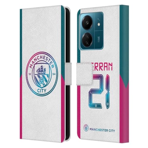 Head Case Designs Officially Licensed Manchester City Man City FC Ferran Torres 2021/22 Players Away Kit Group 2 Leather Book Wallet Case Cover Compatible with Xiaomi Redmi 13C 4G