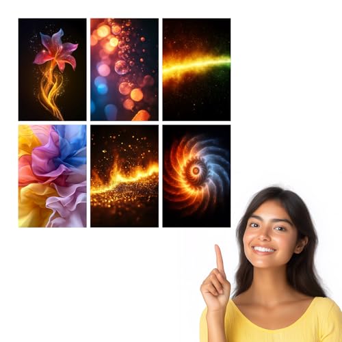 Image of SiddArtify Abstract Wall Art Poster Print Set - Modern Decorative Prints for Living Room Bedroom Office - 8x12 inch Board Pack of 6