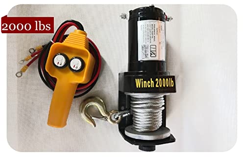 Image of Electric Winch 2000 Lbs Vehicle Off-Road Winch Off-Road Vehicle On-Board Crane Winch (2000lbs)