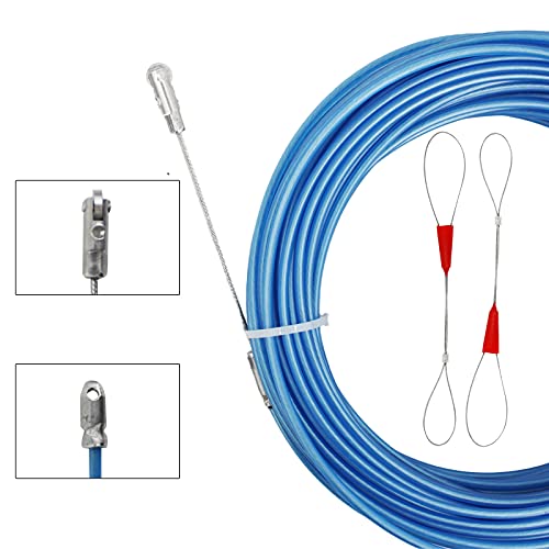 30M Fish Tape Steel Core Cable Puller Electrical Wire Fish Tape Running Cable Fastener Kit #TOP5