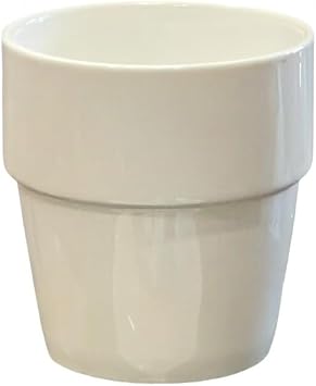 Simple Iced Americano Latte cup, Pure White Ceramic Stackable Mug, Breakfast Milk Mugs.