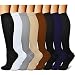 Compression Socks (7 Pairs), 15-20 mmhg is BEST Athletic & Medical for Men & Women, Running, Flight, Travel, Nurses - Boost Performance, Blood Circulation & Recovery (Small/Medium, 6 colours)