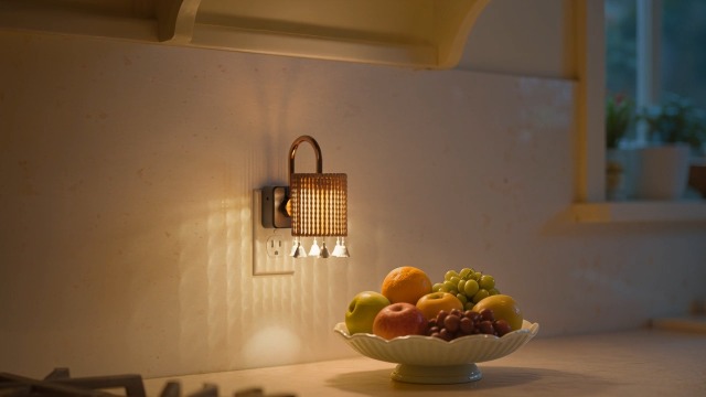 Image of L LOHAS LED Night Lights Plug into Wall, Boho Fabric Cylinder Decor Night Light with Tassel, Dusk to Dawn Sensor, 0-100LM Dimmable Night Lights, Vintage Nightlight for Bedroom, Living Room, Hallway