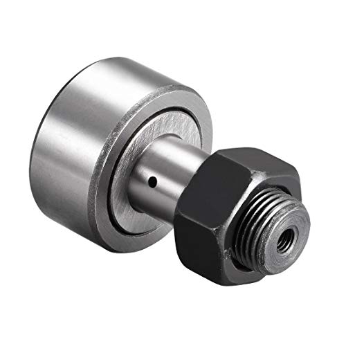 uxcell CF18 Cam Fllower Bearing 40mm Diameter Stud Type Track Needle Roller Bearings KR40 M18x1.5mm Thread