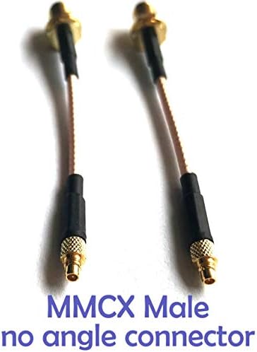 Pack of 2 RF RG316 Pigtail SMA Female Antenna Connector to Straight MMCX Male no Angle Coaxial Cable Adapter (2.5 inches (6.5 cm))