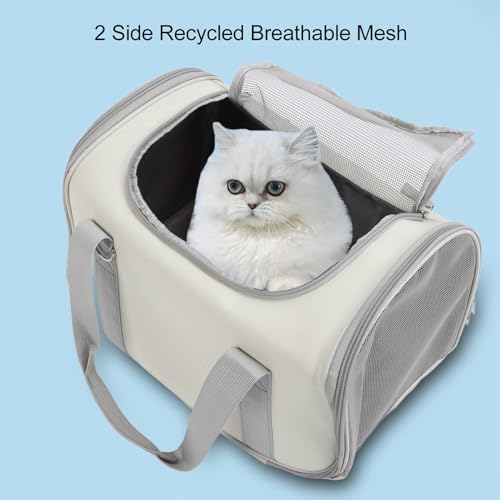 Haustier-Tragetasche, atmungsaktiv, großes Fassungsvermögen, Oxford-Stoff, einzelne Schulter, Katzen-Reisehandtasche für den Außenbereich – Bild 7