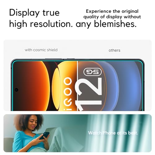 Image of Military-Grade Gorilla Tempered Glass Screen Protector for IQOO 12 / IQOO Neo 9 Pro (Anti-Static) Full Screen Coverage, Scratch & Shockproof with Easy Installation Kit