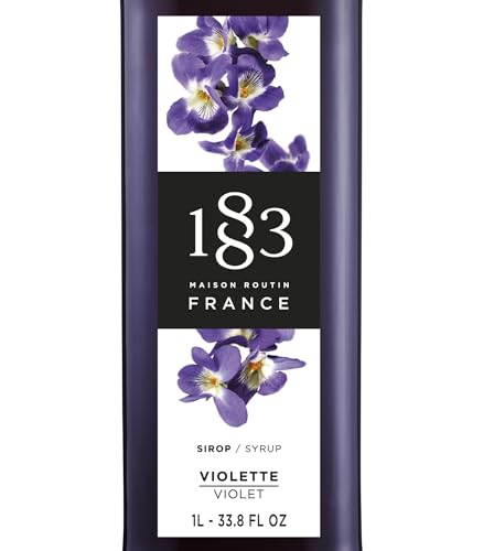 Image of 1883 Violet Syrup for Drinks, Made in France, 1 Liter Glass Bottle