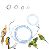 UtySty Parrot Flying Rope Lightweight Bird Harness Leash with Foot Ring Leg Band Elastic Bird Flying Leash Outdoor Training Traction Rope for Macaw African Greys Parakeet Cockatoo Sun Conure