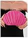QWINEE Women's Shell Shaped Clutch Purse Ruched Mini Crossbody Bag Elegant Evening Handbag with Chain Strap Hot Pink One Size