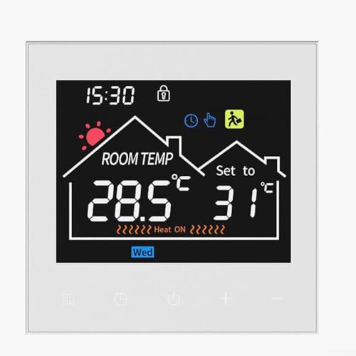 ZAMETTER Termostato digital inteligente programable termostatos inalámbricos inteligentes termostatos de pared termostato digital controlador de calefacción central LED gestión de calefacción control
