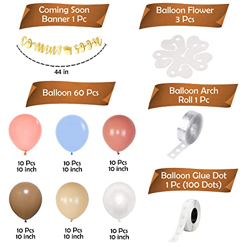 Image of Party Propz Baby Shower Decoration Items - Pack Of 66 Pcs | Baby Shower Decorations Kit | Mom To Be Decoration Items Set
