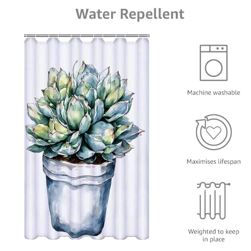 Rideau de douche imperméable et lavable en machine 150x210 avec ourlet lesté anti-collant - 3
