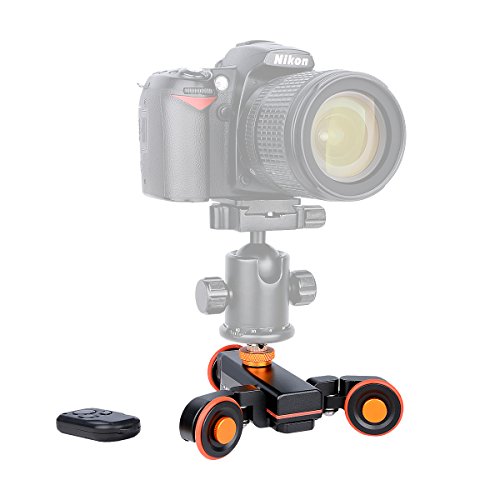 YELANGU Motorized Autodolly Video Slider with Remote, Rechargeable, 3 Speed Adjust for GoPro