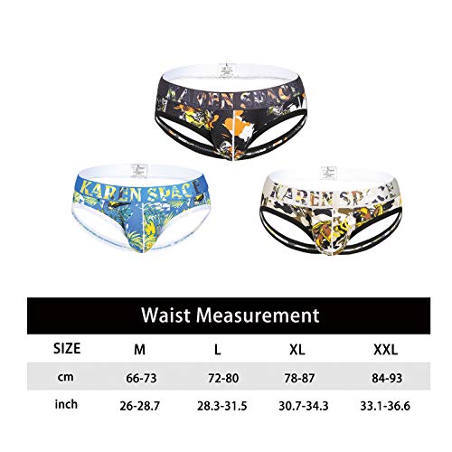 Fullscharm Men's Sexy Mesh Printing Jockstrap Underwear Ideal Athletic Supporter Lightweight Jockstrap (Black/Blue/Camouflage, Xxl) #TOP6