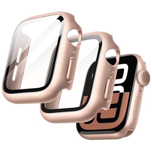JETech Coque avec Protection D'écran pour Apple Watch Series 11/10 42mm, Étui Housse de Protection Globale, Film en Verre Trempé Intégré Haute...