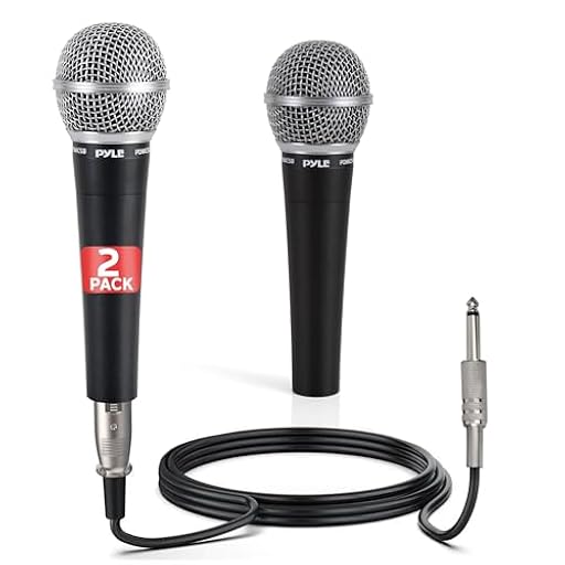 Pyle micrófono dinámico Profesional, Pack de 2, Unidireccionales, De Mano, con Filtro Anti-Pop, Alta Salida de señal y Cable XLR de 4.5mts, Ideal para Escenario, Karaoke y Estudio | Ya disponible en tu tienda friki favorita! En mundofriki.es!
