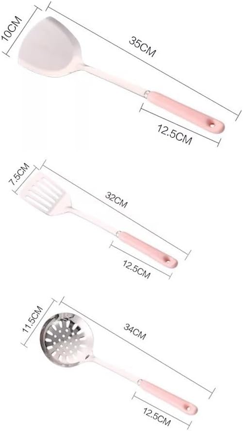 Cooking Spoons Spatulas Stainless Steel Cookware Cooking Utensils 7 Pieces Kitchen Tools Gadgets Sets