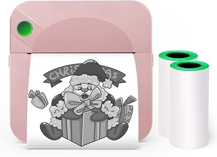 Careflection Mini Pocket Printer,Portable Thermal Printer for Label,Text Memo,Receipt,Sticker,Photo Printers, BT Inkless Printing, Wireless Bluetooth Printer Compatible with iOS and Android (Pink)-image-46