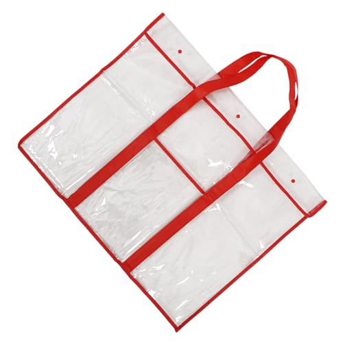 DIYEAH Sketchpad Bag Poster Storage Container Bulletin Board Storage Tool Kit Storage Bags Clear Drawing Bag Canvas Drawing Bags Portable Work Paper Bag Whiteboard Toolkit Plastic Red