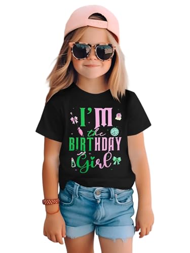Birthday Girl Shirt I'm The Birthday Girl Tshirt Casual Party Shirts Little Girls B-Day Outfit Tees