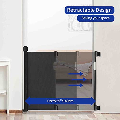 Hlily Portão De Bebê Retrátil, Portão De Segurança De Malha Para Bebês E Animais De Estimação, Portã