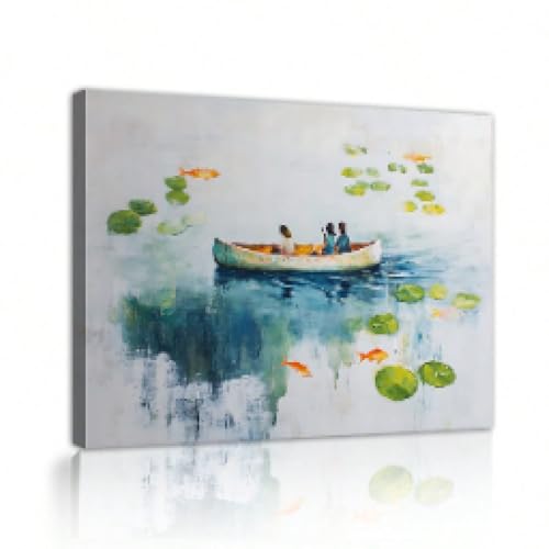 Affiches sur toile de paysage de plantes aquatiques et décoration murale verte 60x80