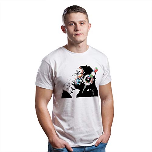 T-shirt graffiti Banksy DJ idée cadeau originale pour anniversaire d'artiste