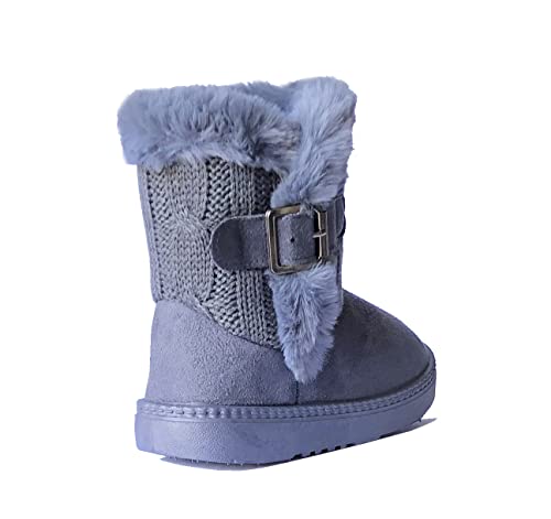 Image of REDVOLUTION SnowStar Snow Boots for Kids - Warm Winter Boots with Snowflake Print for Toddlers & Little Kids