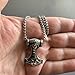 Stainless Steel Men's Viking Thor Hammer Mjolnir Pendant Necklace - Nordic Double Eagle Axe Head Jewelry, Never Fading Silver Coated 316L Steel, Norse Mythology Amulet for Biker, Gothic, and Military Style Outfits